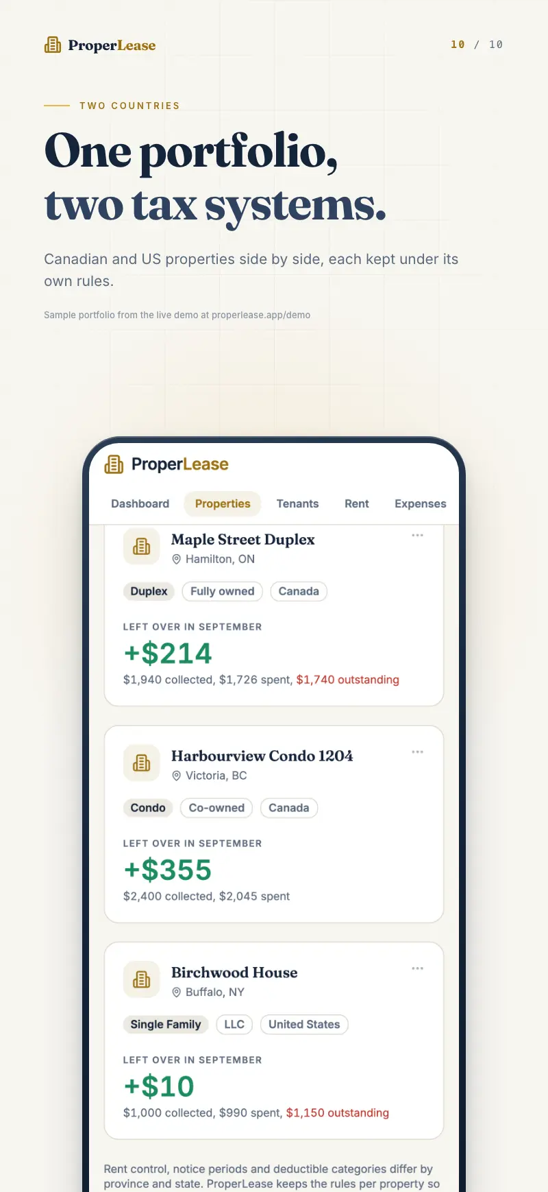The more menu: bookkeeping, documents and account settings.